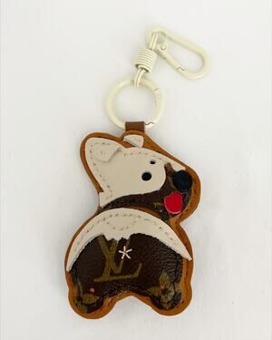 KEY CHAIN Charm Bag Charm Repurposed Handmade Authentic LV Leather